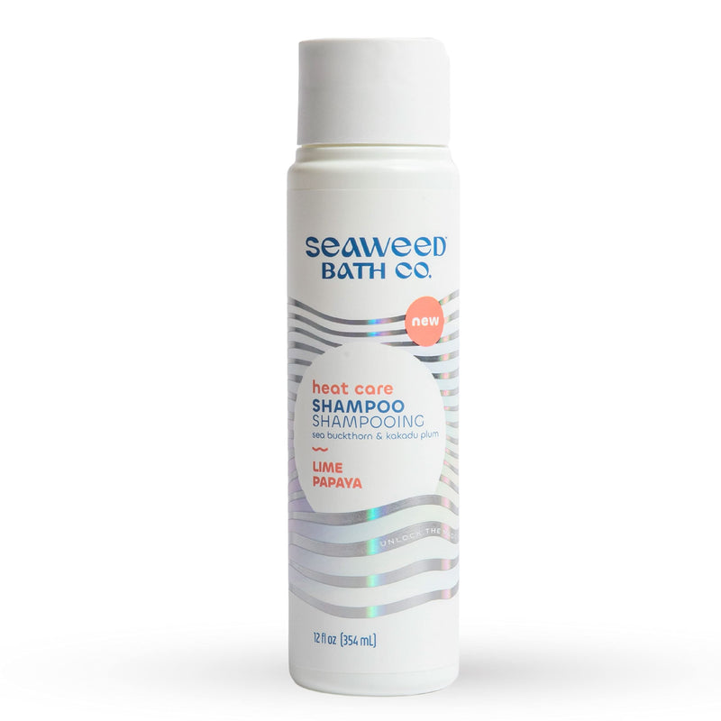 Seaweed Bath Co. Heat Care Shampoo, Lime Papaya Scent, 12 Ounce, Sustainably Harvested Seaweed, Sea Buckthorn, Kakadu Plum, For Heat Damaged Hair - NewNest Australia
