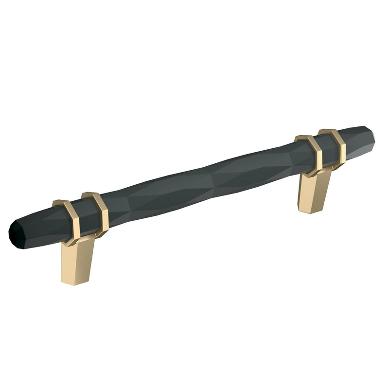 Amerock | Cabinet Pull | Black Bronze/Golden Champagne | 5-1/16 inch (128 mm) Center-to-Center | London | 1 Pack | Drawer Pull | Drawer Handle | Cabinet Hardware