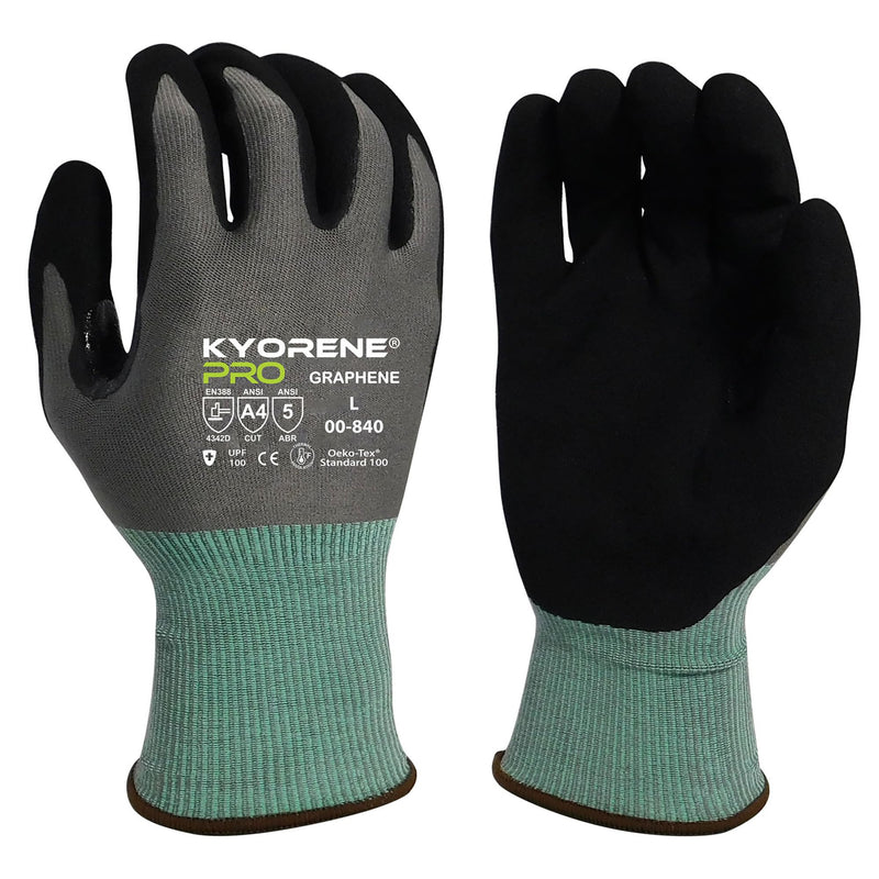 Armor Guys Cut Resistant Work Gloves Kyorene Pro Graphene 00-840 - ANSI Cut Level A4, Touchscreen Compatible, Large, 3 pairs 3 Pairs (Large)