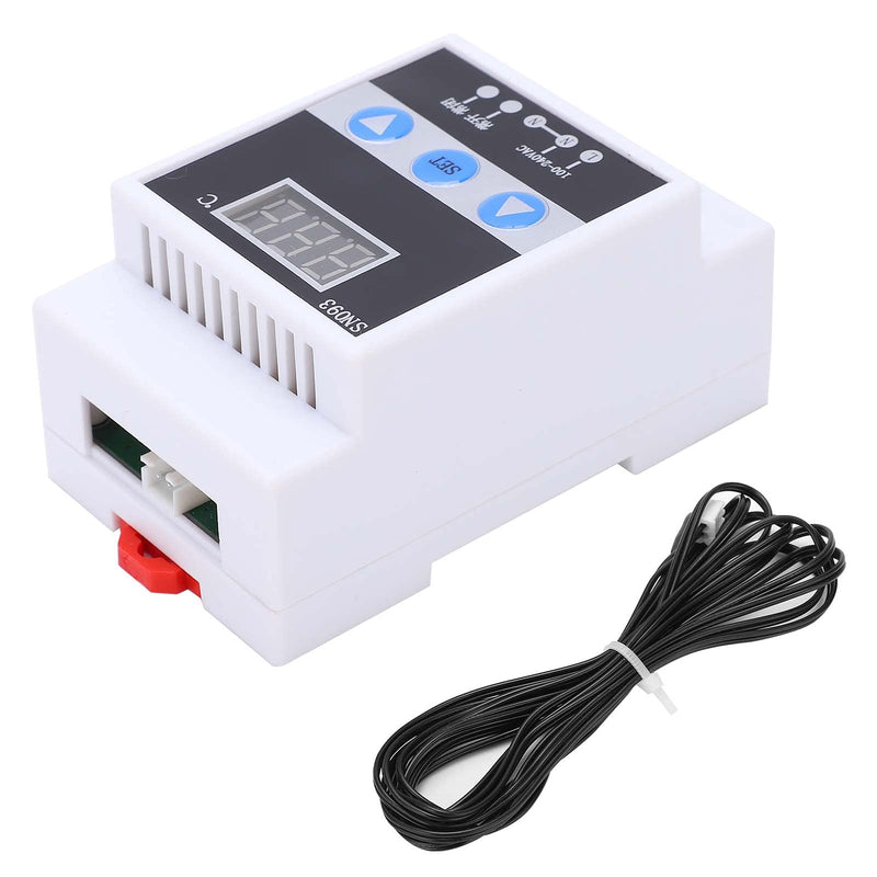 DIN Rail Temperature Regulator, Temperature Sensor Regulator DIN Rail Mount Controller for Heating for Refrigeration for Cooling for Heating Situations