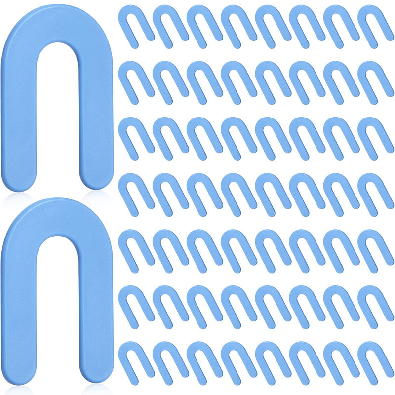 Tile Leveling System Tile Spacers 1/16 Inch, Horseshoe Shims, U Shape Plastic Shims Tile Spacers Clips for Various Types of Tile Leveling, Blue(300 Pieces) 300