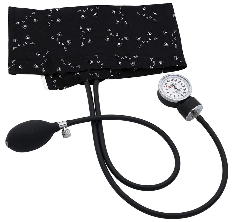 Prestige Medical Premium Adult Aneroid Sphygmomanometer, Cats Black & White