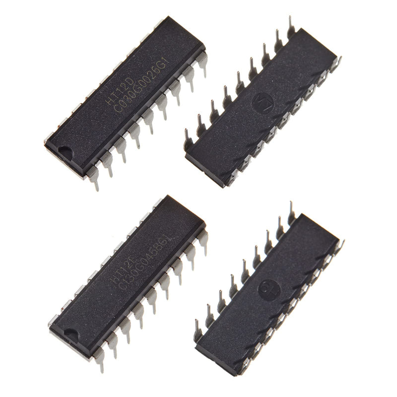 10pcs(5pcs HT12D+5pcs HT12E) in-line Infrared transmitting and Receiving Encoder ±2.4V to 12V,DIP-18.