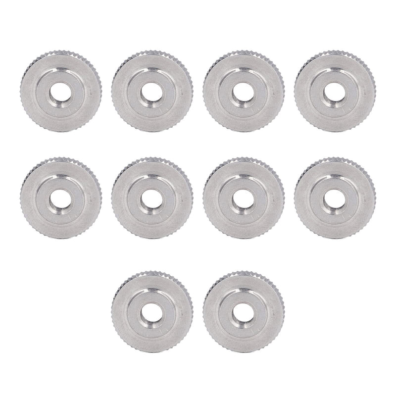 Knurled Thumb Nut 304 Stainless Steel Knurled Flat Head Through Hole Handle Nut Tightening Nut Knurled Knob(M6) M6