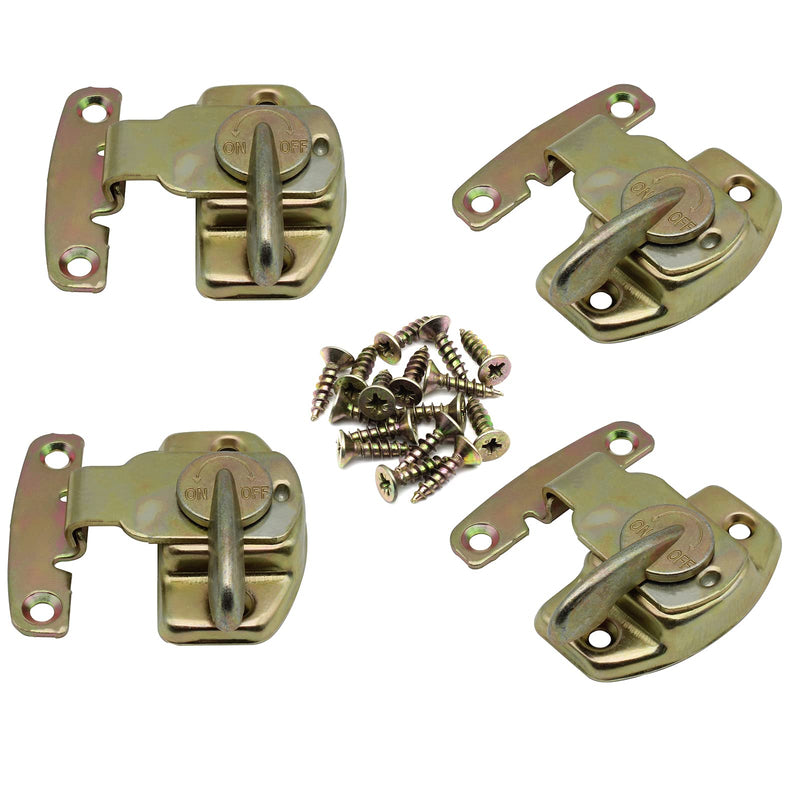 4 Pack Dining Table Lock Heavy Duty Align-N-Lock Table Locks Leaf Buckle Connector with Screws for Extension Tables/Computer Workstations and Conference [FDXGYH, Color zinc] 4PACK