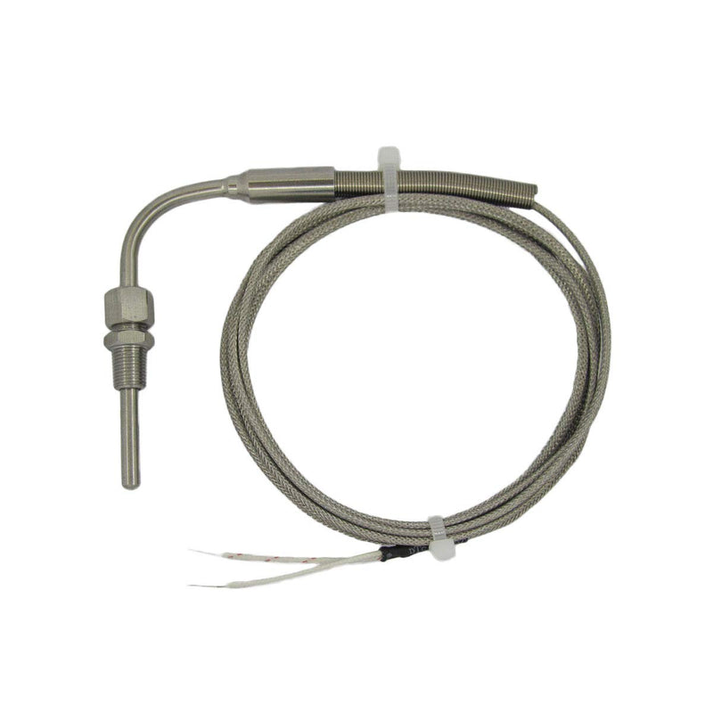 Temperature Sensors Probe J Type Thermocouple for Exhaust Gas with 90° Bend Probe and 1/8” NPT Compression Fittings