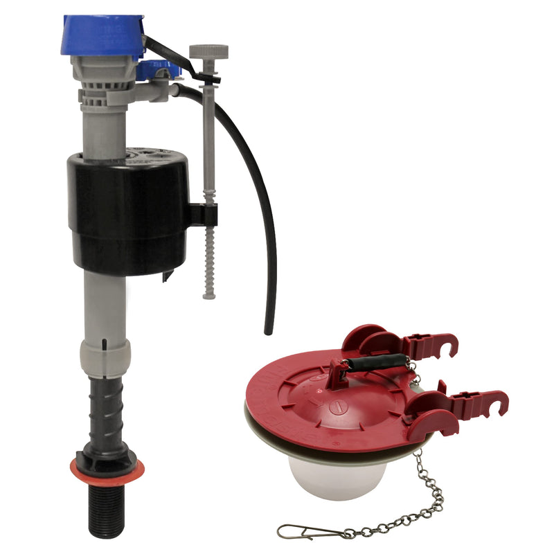 Fluidmaster K-400H-040-T5 PerforMAX Fill Valve and 3-Inch Flapper Toilet Repair Kit, Multicolor