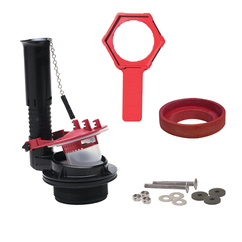 Fluidmaster K-540A-015 Universal 3-Inch Toilet Flush Valve Repair Kit with Toilet Tool Multicolor No Size