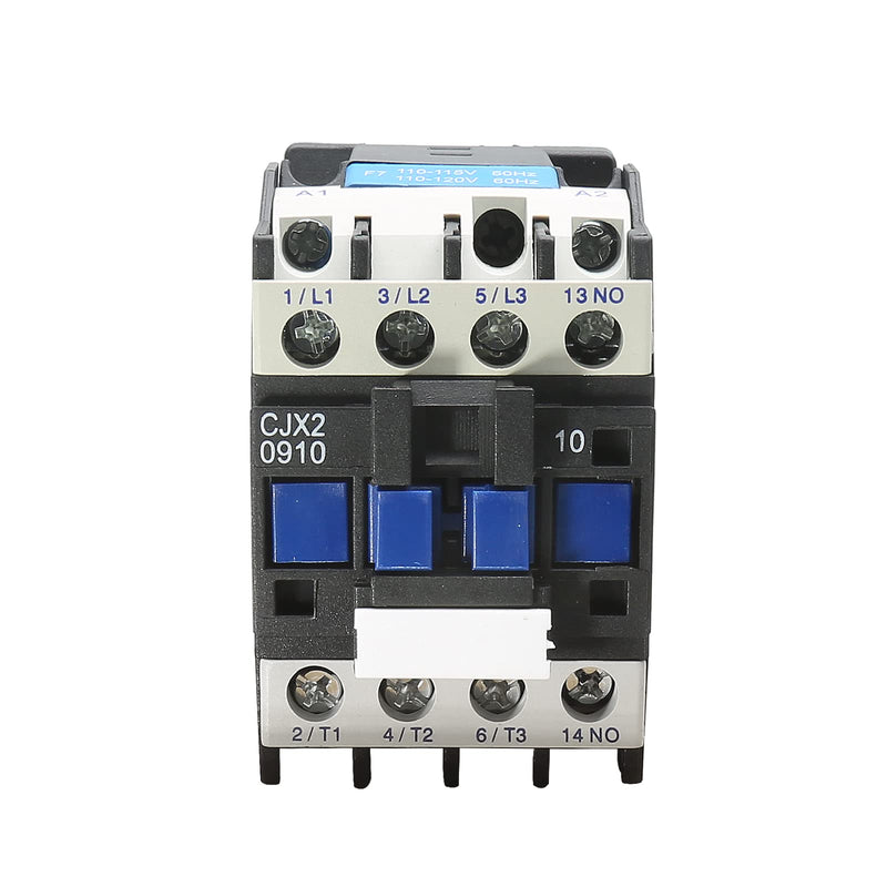 AC Contactor CJX2-0910 Coil 110V 9A 50/60Hz 3 Phase 1NO (Normally Open) Motor Contactor CJX2-0910, 110V