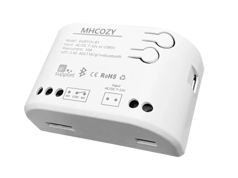 WiFi Smart Switch Relay Module for Home Automation,Add WIFI to access control garage door,eWelink app Remote Dry Contact,Compatible with Alexa,Google assistant (1CH WIFI Bluetooth) 1CH WIFI Bluetooth