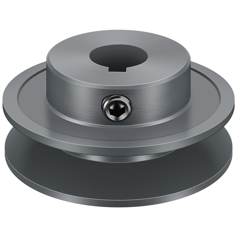 Tondiamo Mechanical Belt Pulley Single/Double Groove Web Sheave Bored-to-Size Belt Sheave Cast Iron Belt Section (AK25-5/8, Single Groove) AK25-5/8