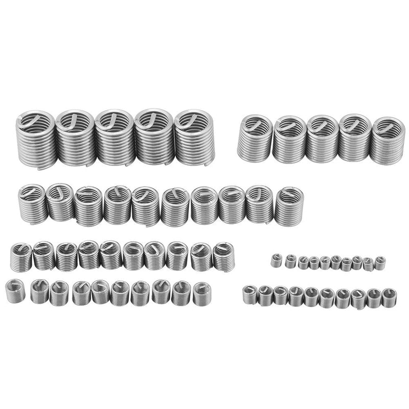60pcs Stainless Steel Thread Repair Sleeve Kit M3 M4 M5 M6 M8 M10 Wire Screw Sleeve Assortment Kit