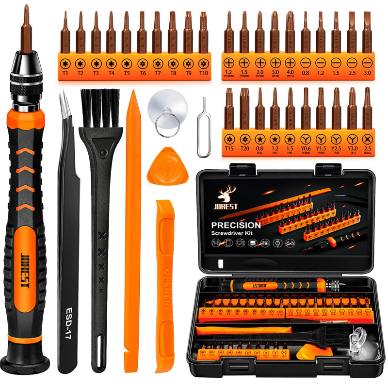 JOREST 38Pcs Small Precision Screwdriver Set, Tool Gifts for Men, Christmas Gifts for him with Torx T5, T6, Repair Tool Kit for Macbook, Computer, Laptop, iPhone, PS4 PS5, Xbox, Switch, glasses, Watch 38 in 1 S2