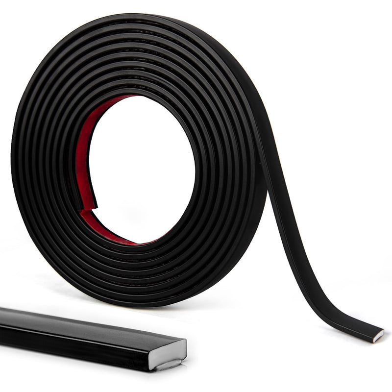 LONGKING 30 ft Peel and Stick Trim, Molding Trim for Walls, Edges, Borders, Backsplash Tile Edge, Flexible and Self Adhesive Trim, Black 30 Feet