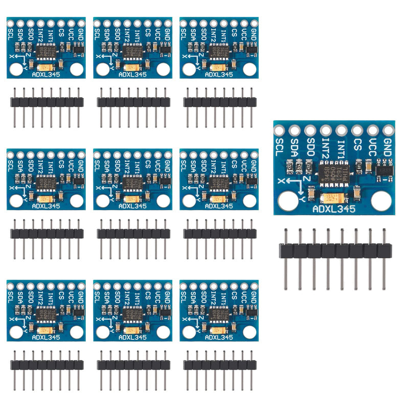 10Pcs ADXL345 3-Axis Accelerometer Sensor Module IIC/SPI Transmission Compatible with for Arduino GY-291 10PCS