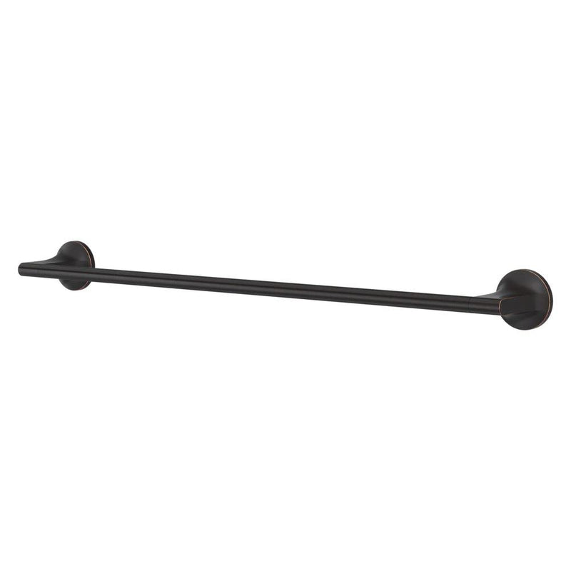 Pfister Pfirst Modern Wall Mounted Bathroom Towel Bar with Tuscan Bronze Finish and Concealed Screw Installation for Contemporary Bathroom Hardware Set BTBPFM2Y 1 Pack Towel Bar 24"
