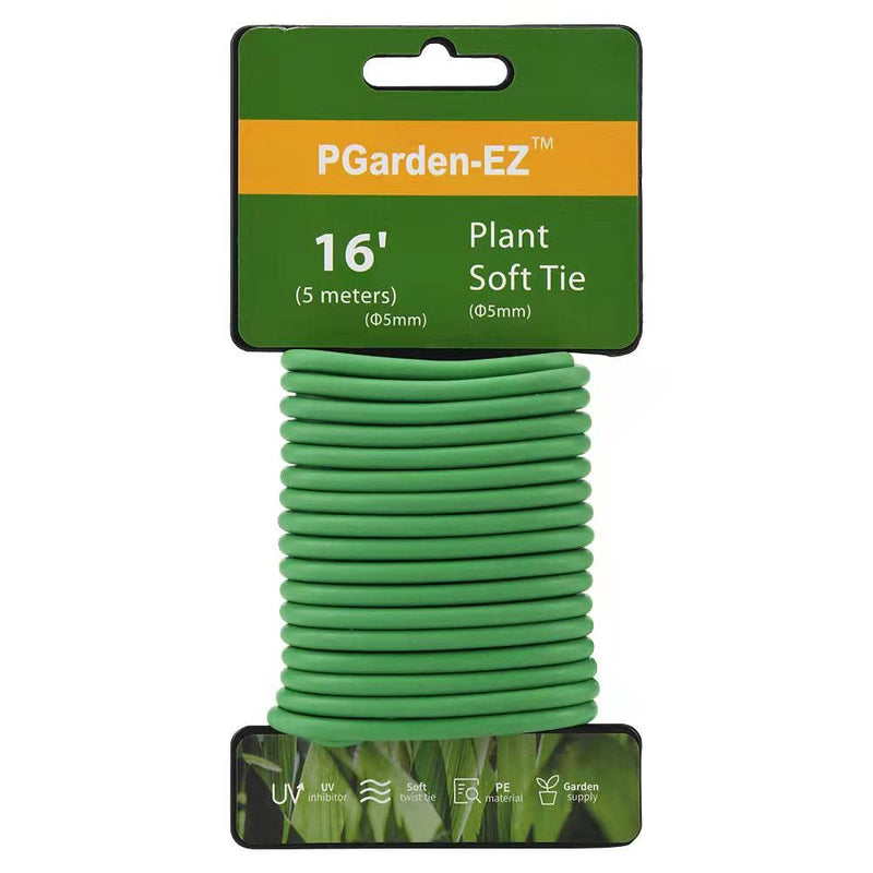 Green Soft Twist Tie Plant Tie Flexible TPR Garden Supply, for Tomatoes Roses Vines Organizing(16.4 feet/ 5 Meters)…, 16 feet 16.4 feet/ 5 Meters