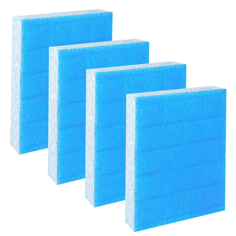 Honeywell T & Wicks Replacement, 4-Pack with Blue Pre-Filter Layer - Compatible with HFT600, HEV615 or HEV620 Humidifier Filter