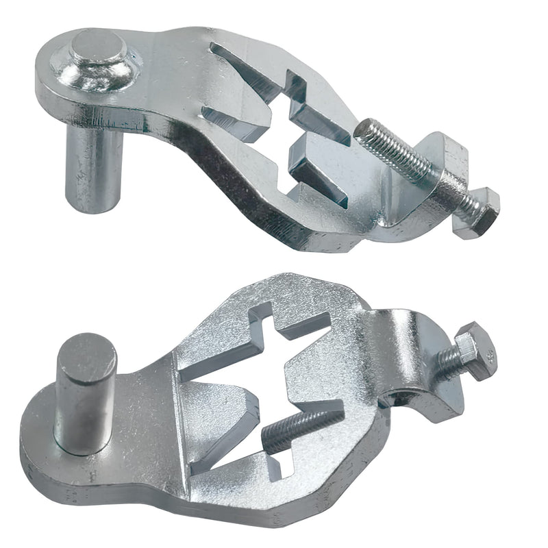 T-Post Gate Hinge Pins - Heavy Duty Gate Hanger, Hang a gate from a Metal T Post, Steel Gate Hinges Target Hanger for Farm Gate, Garden & Backyard Gate, Easy to Install. (Patent) Silver