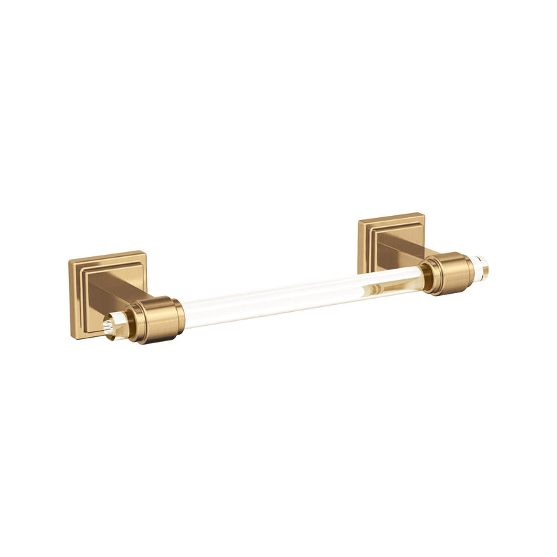 Amerock BH36065CCZ | Clear/Champagne Bronze Towel Bar | 8 inch (203 mm) Center-to-Center Towel Rack | Glacio | Bathroom Towel Holder | Bathroom Hardware | Bath Accessories