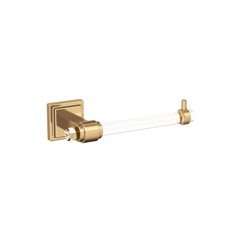 Amerock BH36061CCZ | Clear/Champagne Bronze Single Post Toilet Paper Holder | 7-1/16 inch (179 mm) Length Toilet Tissue Holder | Glacio | Bath Tissue Holder | Bathroom Hardware | Bath Accessories