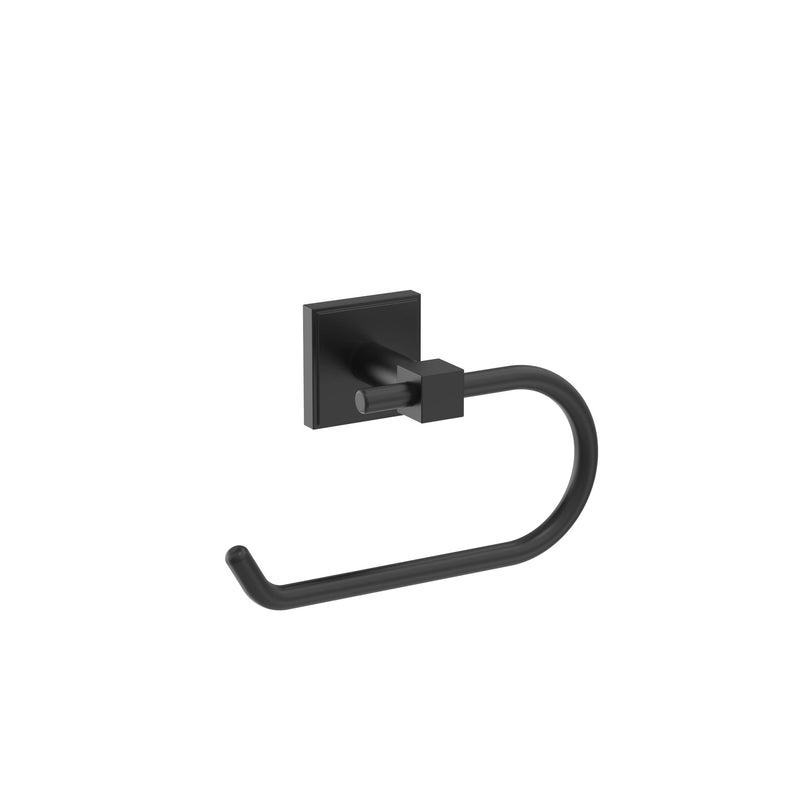Amerock BH36071MB | Matte Black Single Post Toilet Paper Holder | 6-5/16 inch (160 mm) Length Toilet Tissue Holder | Appoint | Bath Tissue Holder | Bathroom Hardware | Bath Accessories