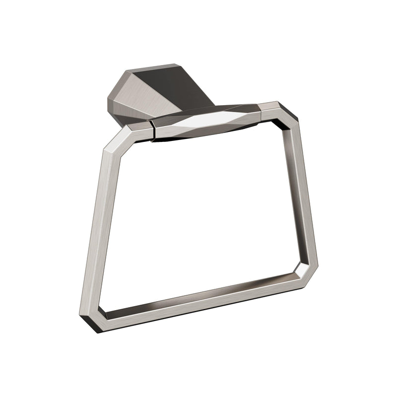 Amerock BH36042G10 | Brushed Nickel Towel Ring | 5-1/2 inch (140 mm) Width | St. Vincent | Hand Towel Holder for Bathroom Wall | Small Kitchen | Bath Accessories