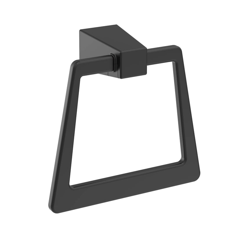 Amerock BH36002MB | Matte Black Towel Bar | 6-13/16 in (173 mm) Length Towel Holder | Blackrock | Hand Towel Holder for Bathroom Wall | Small Kitchen | Bath Accessories