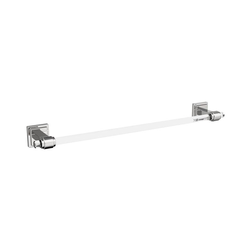 Amerock BH36063C26 | Clear/Chrome Towel Bar | 18 inch (457 mm) Center-to-Center Towel Rack | Glacio | Bathroom Towel Holder | Bathroom Hardware | Bath Accessories