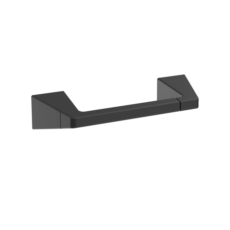 Amerock BH36001MB | Matte Black Pivoting Double Post Toilet Paper Holder | 9-5/16 inch (237 mm) Length Toilet Tissue Holder | Blackrock | Bath Tissue Holder | Bathroom Hardware | Bath Accessories