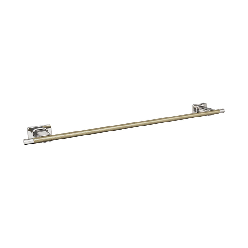 Amerock BH26615PNBBZ | Polished Nickel/Golden Champagne Towel Bar | 24 inch (610 mm) Center-to-Center Towel Rack | Esquire | Bathroom Towel Holder | Bathroom Hardware | Bath Accessories