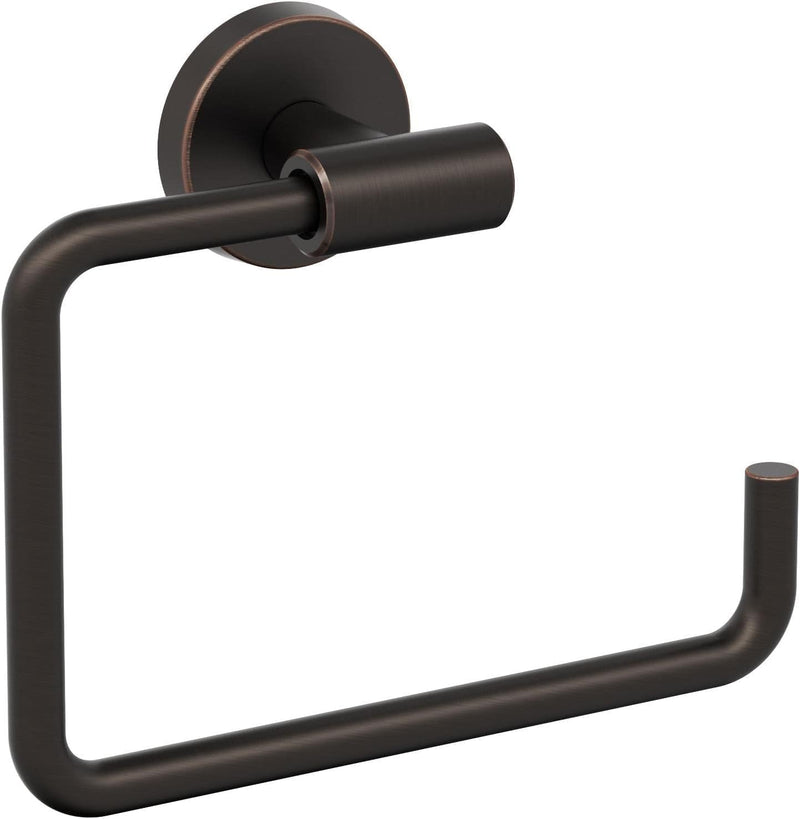 Amerock BH26541ORB | Oil Rubbed Bronze Towel Ring | 5 inch (127 mm) Width Towel Holder | Arrondi | Hand Towel Holder for Bathroom Wall | Small Kitchen | Bath Accessories