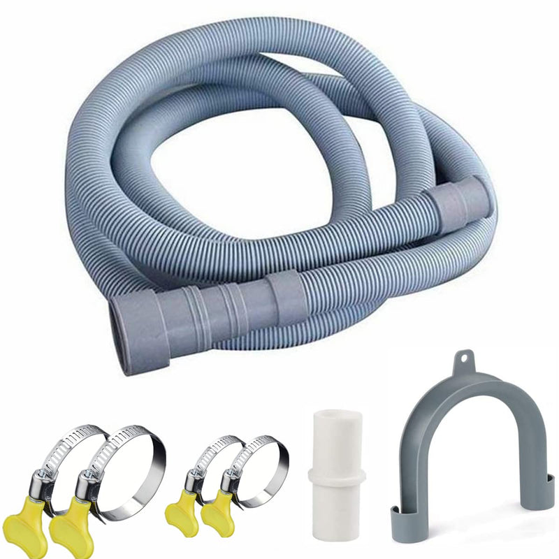 10ft Washing Machine Drain Hose, Universal Drain Hose Extension Kit for Washer, Dishwasher, Flexible Discharge Hose for LG/GE/Samsung, Fit up to 1-1/2 Inch Drain Outlets (10) 10 Feet