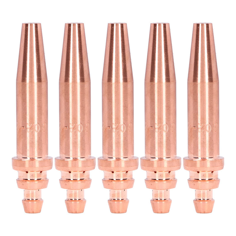 5Pcs Acetylene Cutting Tips Torch Consumables for CNC Machining Integrated Machine 2# G02‑2 (280‑350mm/min Cutting Speed) One Piece Nozzle Accessories