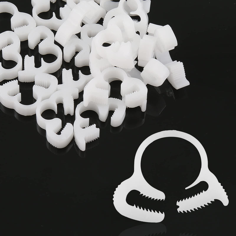 20Pcs 1/2" Heavy Duty Double Snap Grip Nylon Hose Clamps, Several Ratcheting Adjustable Clamp, Plastic Snap Ratcheting Clamps Assortment 12#