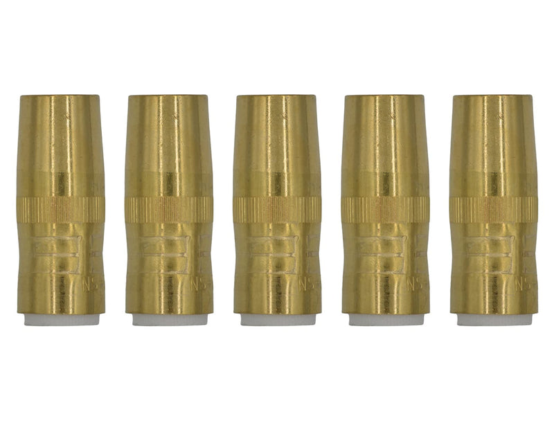 5-PK NS-5818B Nozzle Centerfire Slim 5/8" 1/8" Recess Brass For Bernard Mig Gun