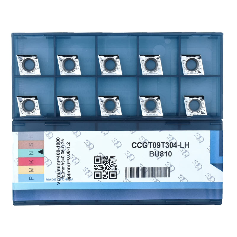 Carbide Inserts for Aluminum CCGT 32.51 / CCGT09T304-LH for Turning Carbide Aluminum Inserts Metal Cutting 10PCS CCGT32.51-LH