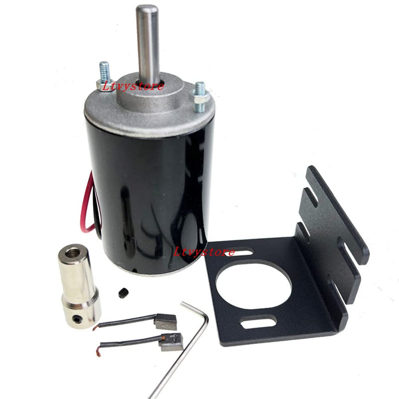 12V Permanent Magnet DC Motor, 30W 3500RPM High Speed CW/CCW Electric Gear Motor for DIY Generator, Micro Speed Reduction Geared Motor 12V 3500RPM
