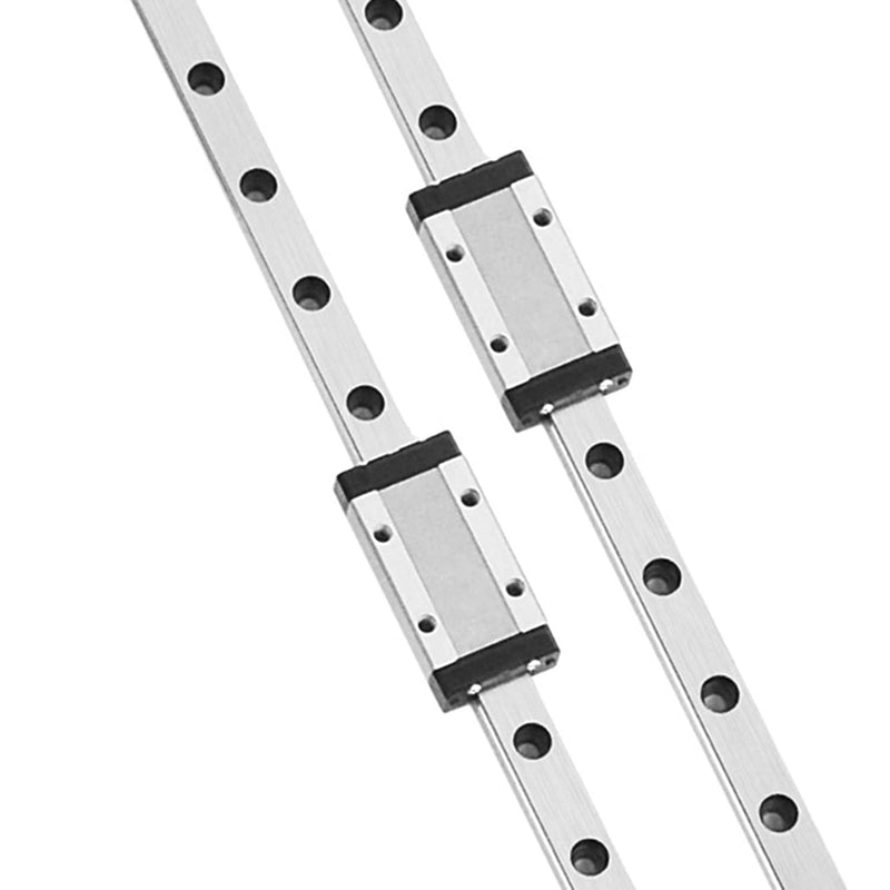 [2 Pack] MGN9 300mm Linear Sliding Rail Guide with 2pcs MGN9H Linear Bearing Sliding Carriage Block for 3D Printer and CNC Machine MGN9-H 300mm/11.81inch