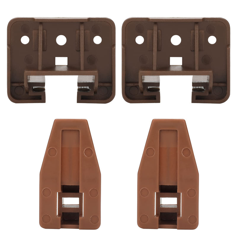 LONTAN DGSL01 Plastic Drawer Slides and Guides 2 Pack Drawer Replacement Part for Center Mount Drawer Slides Plastic Drawer Guides for Dresser Classic