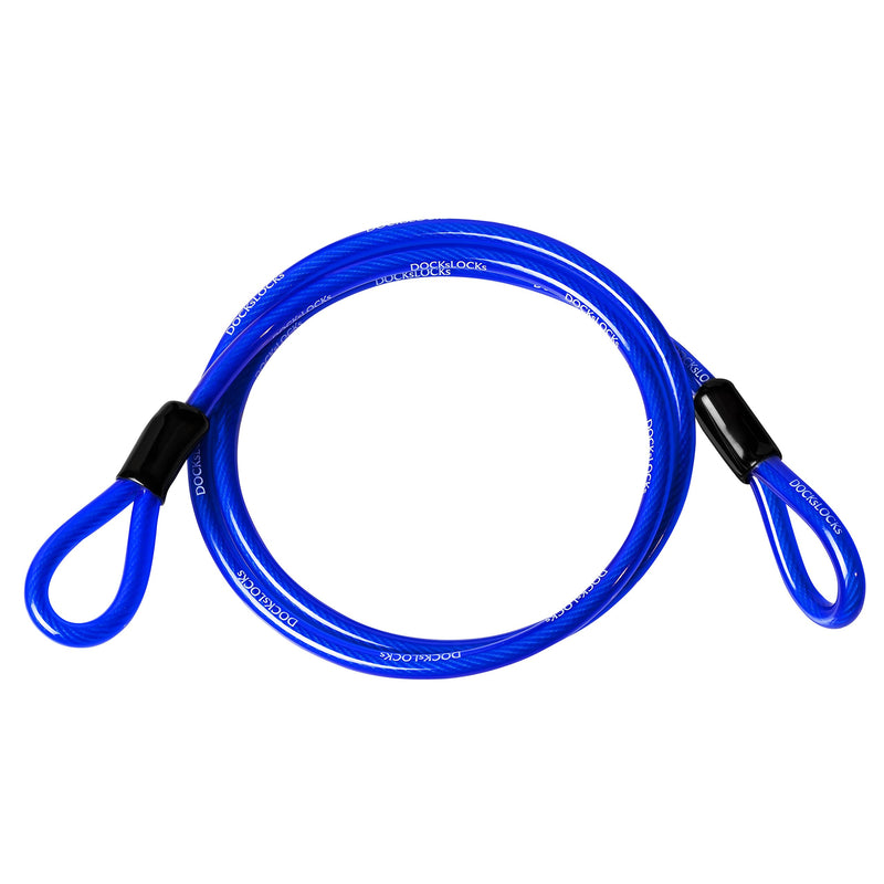 Weatherproof Straight Security Cable (5ft to 25ft Lengths) with Reinforced Looped Ends, Anti-Theft Protection for Kayaks, Bikes, Paddleboards, Outdoor Equipment, Bicycles and More 5ft