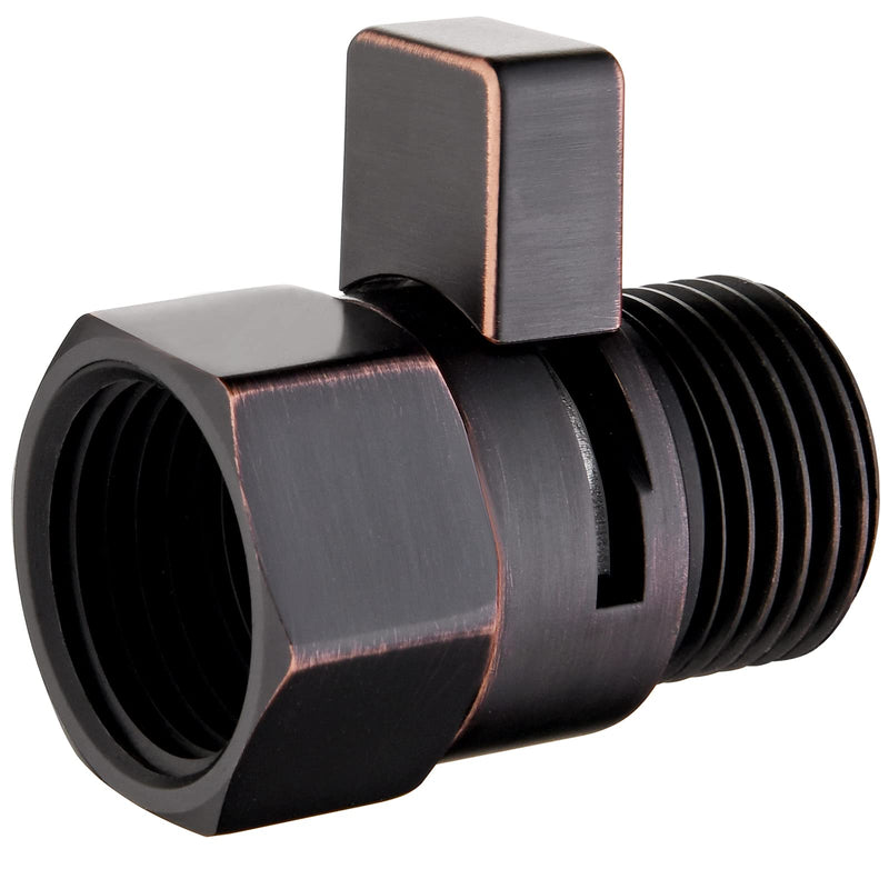 BRIGHT SHOWERS Water Flow Control Valve, Brass Shower Head Water Valve with Handle Lever, Flow Regulator Water-Saver Volume, Oil-Rubbed Bronze Oil Rubbed Bronze