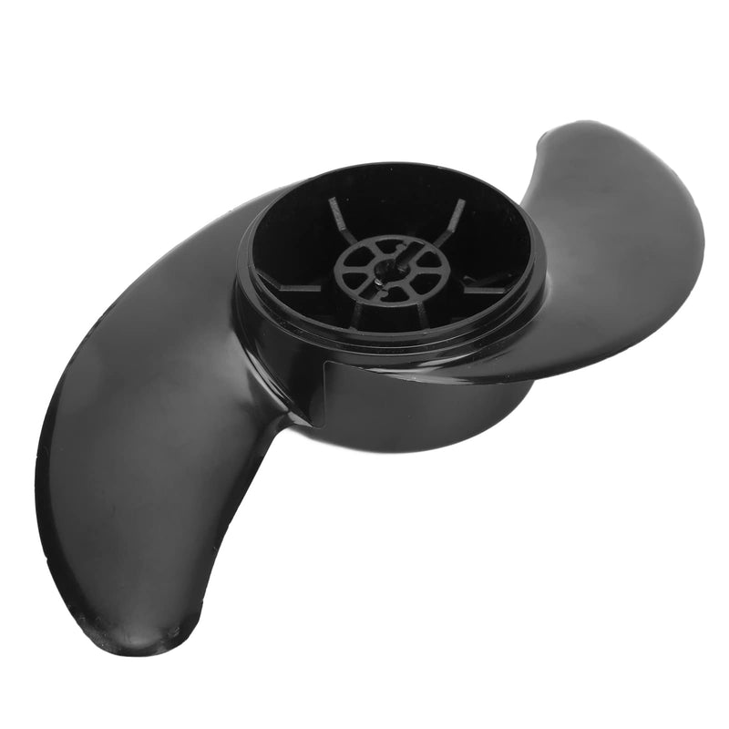 2 Blade Plastic Outboard Propeller Kit - Electric Trolling Motor Parts for 50lb-88lb Outboards, 12V-24V Motors, Black