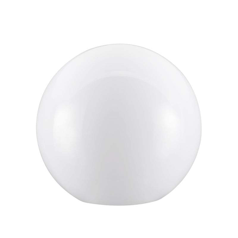 Aspen Creative 28002-31, 7-3/4" White Acrylic Replacement Lamp Post Globe with 3-3/4" Neckless Opening 7-3/4" with 3-3/4" Neckless Opening