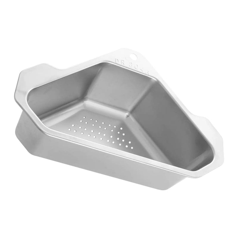 DOITOOL Stainless Steel Sink Basket Triangle Corner Strainer 9.64X6.88X3.14 Inch Hanging Kitchen Sink Draining Basket Food Waste Strainer and Storage Organizer