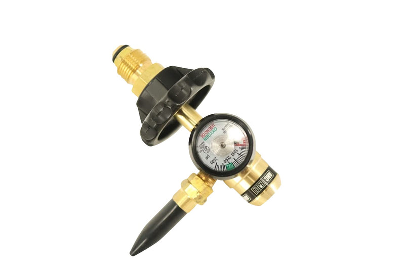 Gas Giant Arc Union Balloon Helium Tank Regulator Filler Valve for Balloons with Gauge Pkg/1
