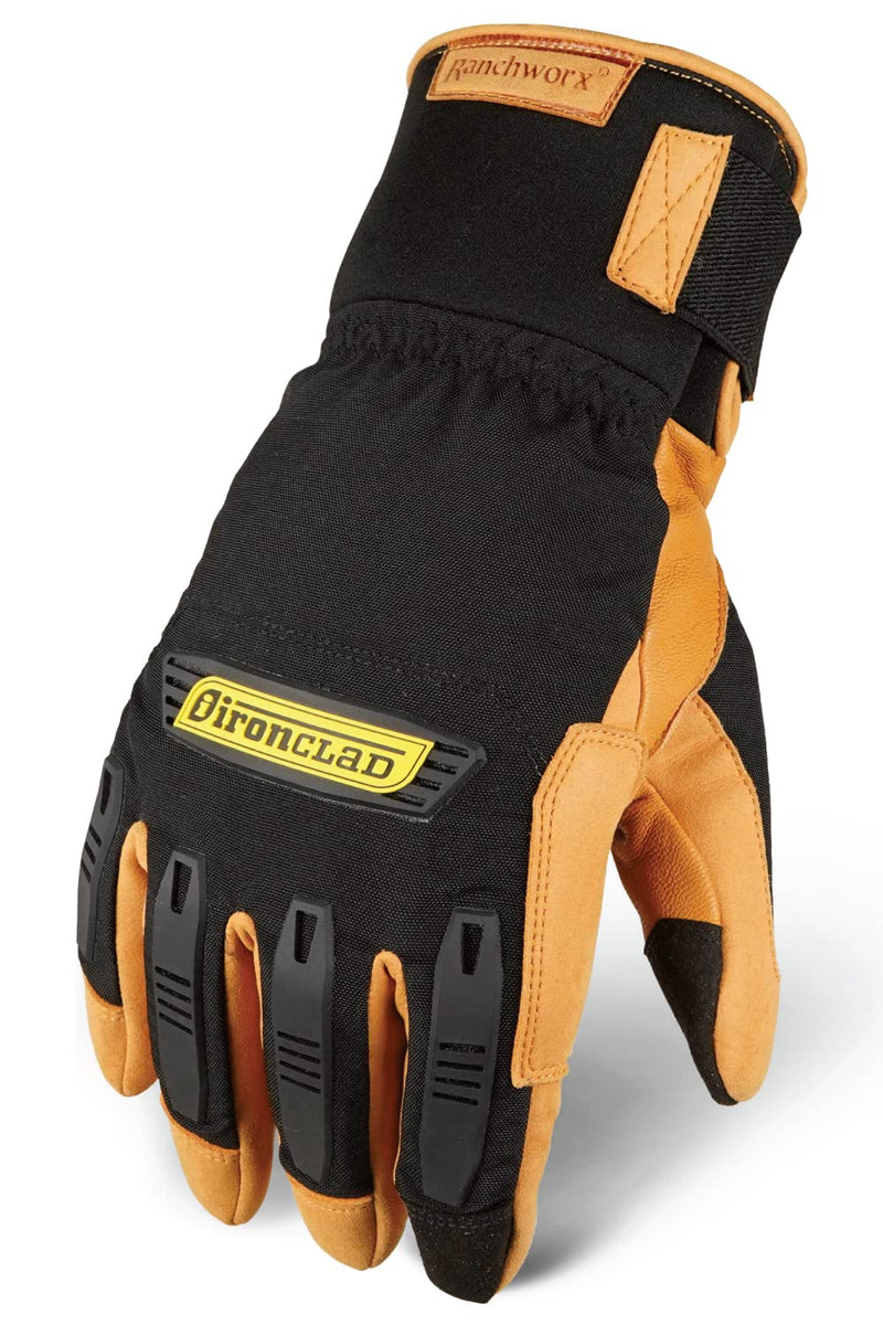 Ironclad Ranchworx Cold Condition Winter Work Gloves RWCC, Cold Weather Protection Rated to 5°F/-15°C, Full Water-Repellent Construction, Touchscreen, (1 Pair), RWCC-07-XXXL, Size XXX-Large 3X-Large