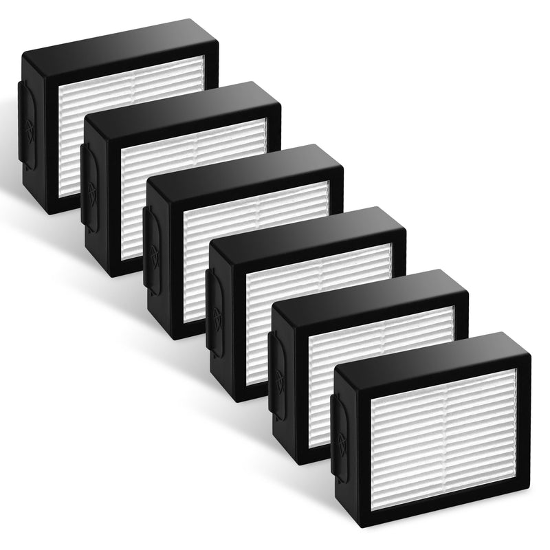 Improvedhand Filters Replacement for i-Robot Roomba E I & J Series i1+ i3 i3+ i4 i5/plus i6 i6+ i7 i7+/plus i8 i8+ E5 E6 E7 Vacuum Cleaner parts 4639161,6 Pack High Efficiency Filters+1 Cleaning Brush 6