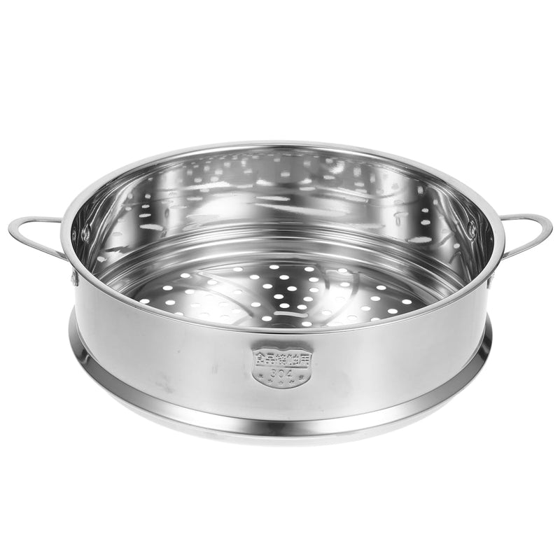 Hemoton 12 Inch Stainless Steel Steamer Basket Stackable Steamer Insert for Pots Multi-Functional Vegetable Rack for Dumplings Fish Meat Rice Cooking