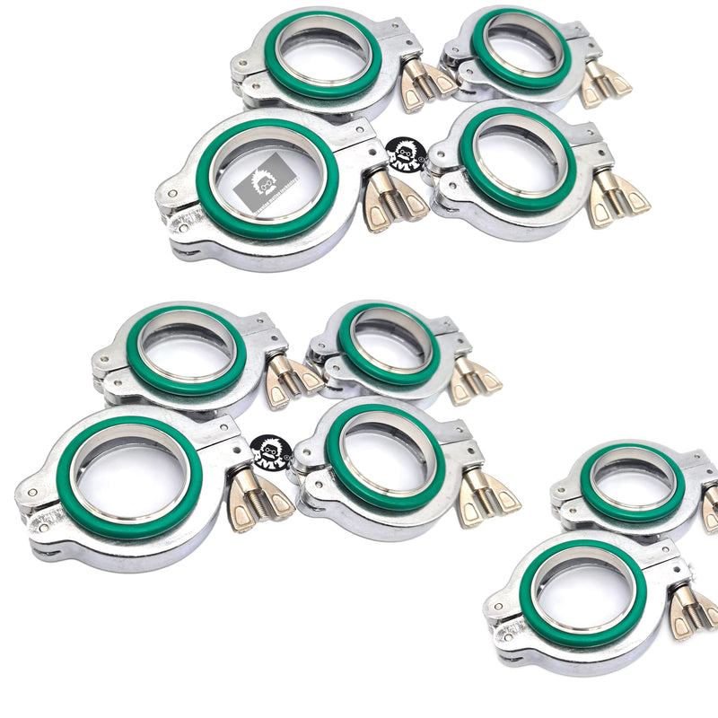 KF40 Alumiunum Wing nut clamp w/SS Centering Rings FKM O-Rings (10sets) KF40 Al 10 sets